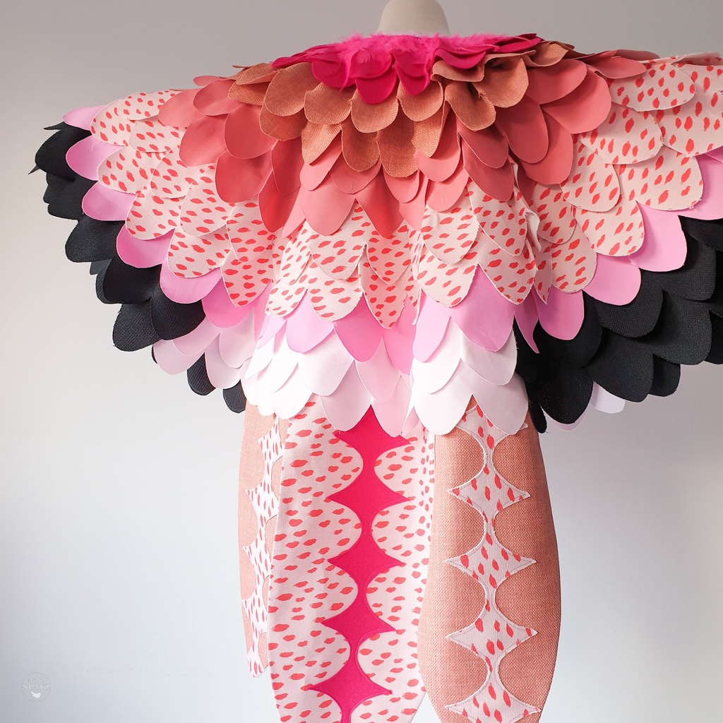 Flamingo-Vogel-Umhang (5-6 Jahre (Gr. 116))