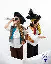 Complete Pirate Costume: Vest, Shirt and Trousers