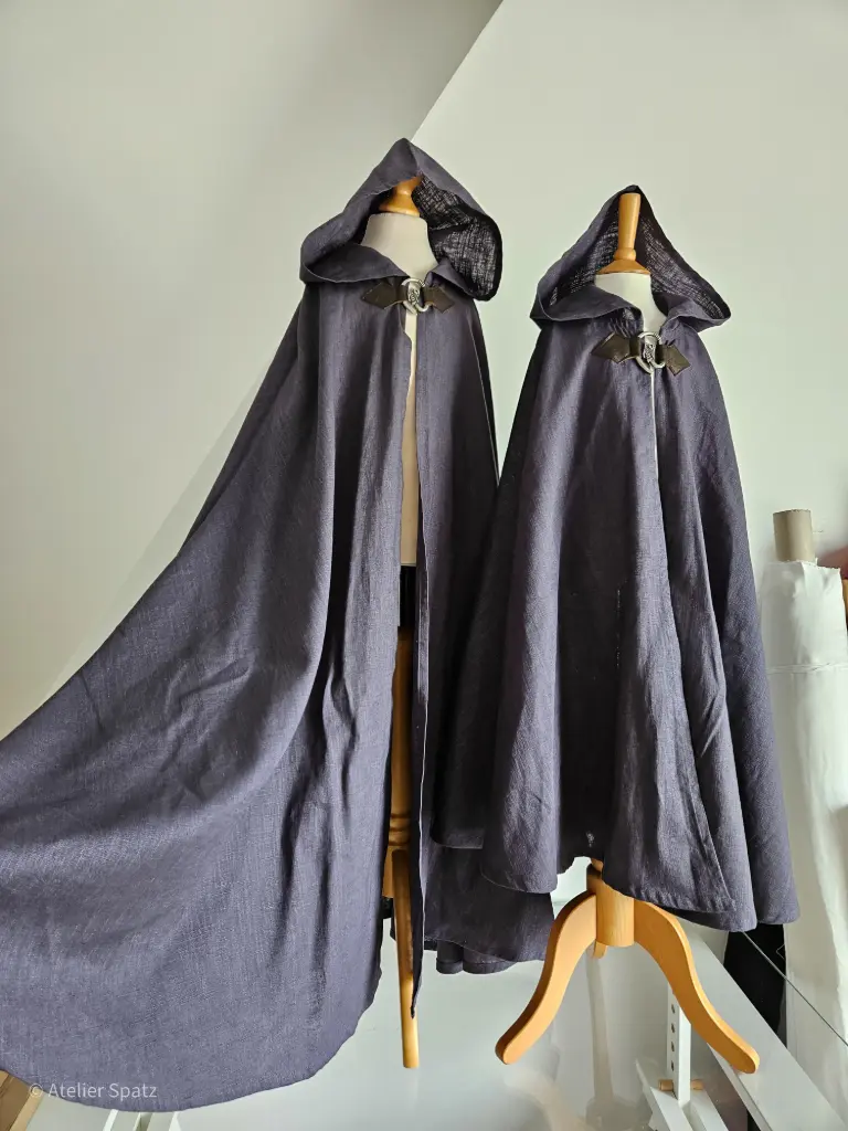 Linen Costume Cloak (rose, 3-4 ans)