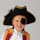 Black Pirate Tricorn Hat